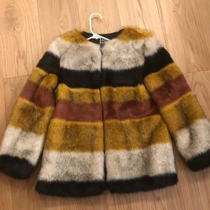 Faux fur multicoloured jacket